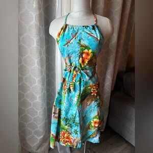 Vintage Pacific Isle Creations Hawaiian print wrap dress